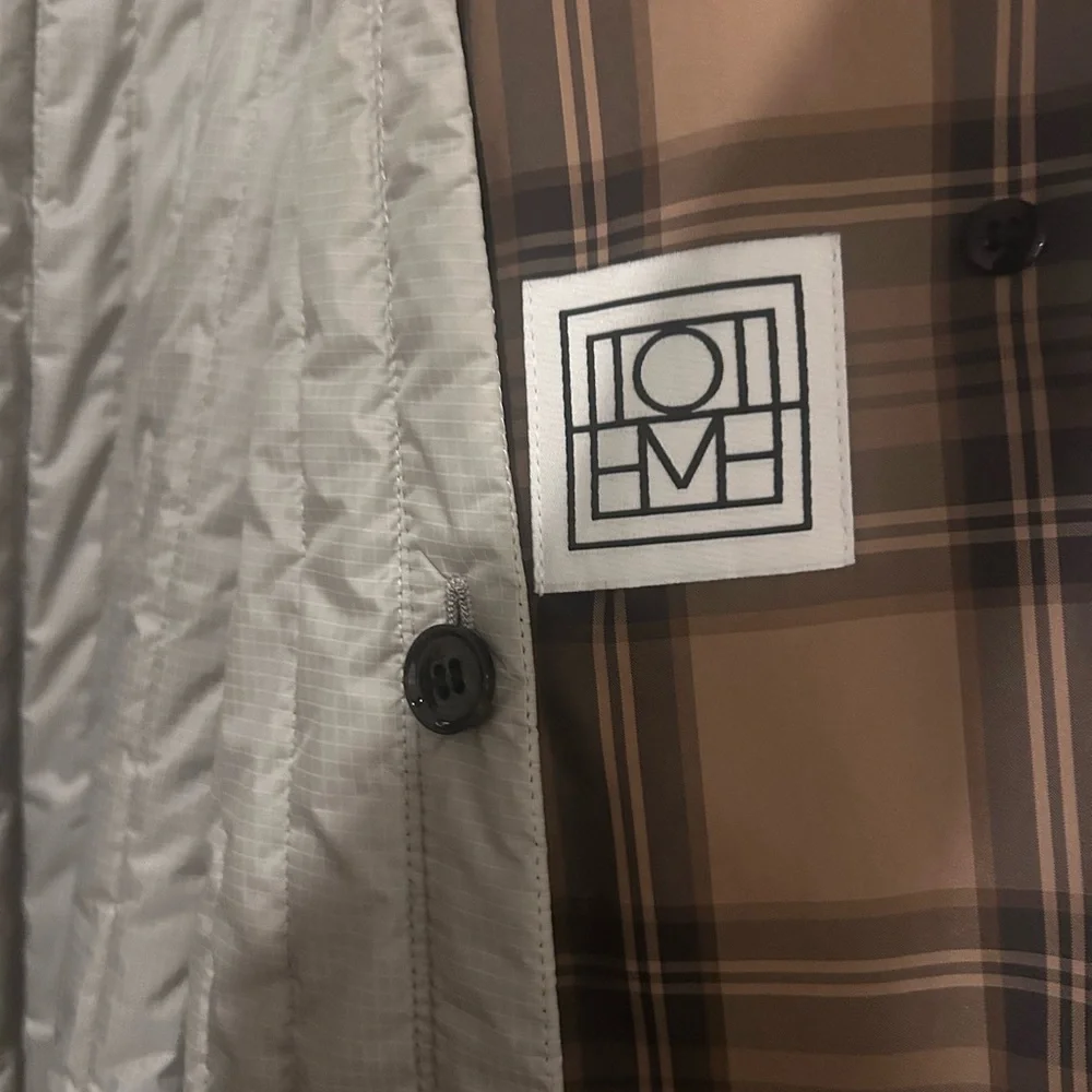 Toteme Tan and Brown Plaid Coat - Picture 6 of 10